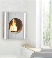 modern fireplace