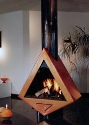 free standing fireplace