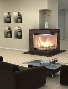 corner fireplace for gas