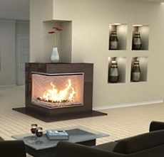 corner fireplace