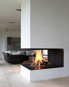 corner fireplace