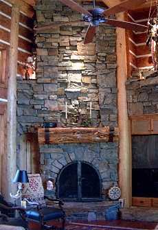 corner fireplace