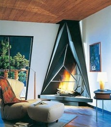 corner fireplace