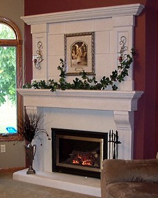 corner fireplace