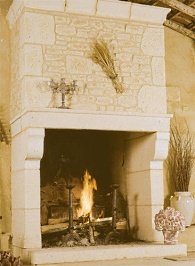 country stone fireplaces