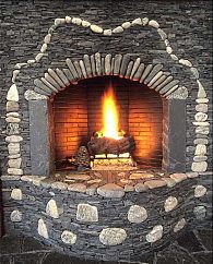 country stone fireplaces