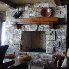 country stone fireplaces