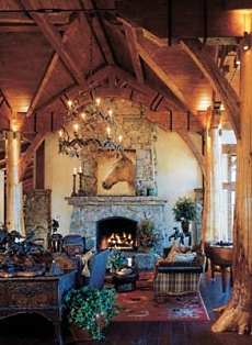 country stone fireplaces