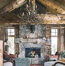 country stone fireplaces