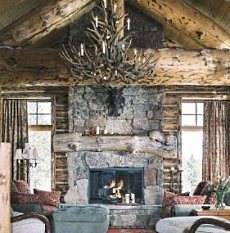 country stone fireplaces