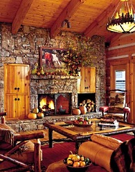 country stone fireplaces