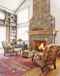 country stone fireplaces