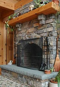 country stone fireplaces