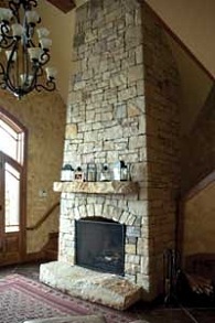 country stone fireplaces