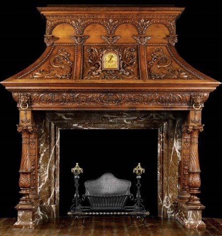 antique fireplace