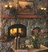 field stone fireplace