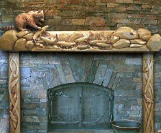 fireplace mantel shelves