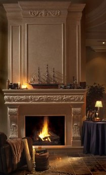 fireplace mantel