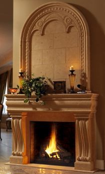 fireplace mantel