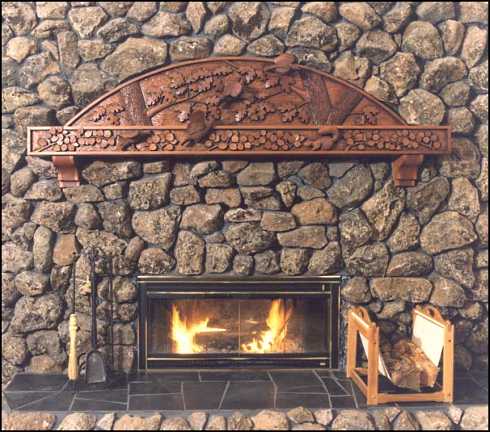 fireplace mantle shelf