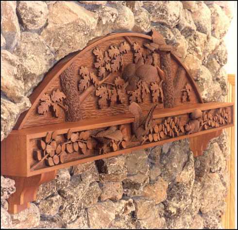 fireplace mantle shelf