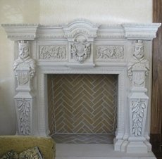 fireplace mantle stone