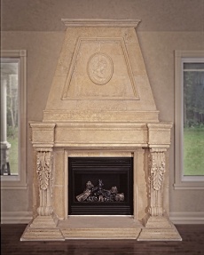 fireplace mantle stone