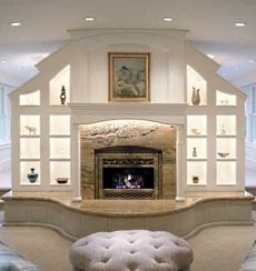 fireplace mantle