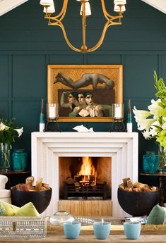transitional fireplace