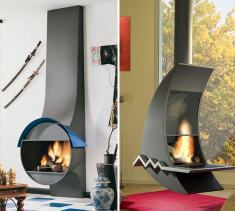 free standing fireplaces