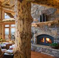 log home fireplaces