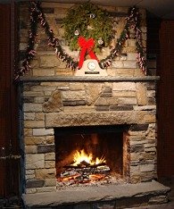 manufactured stone fireplace