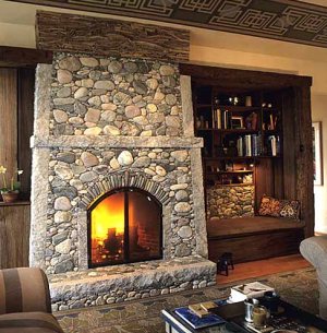 masonry fireplace