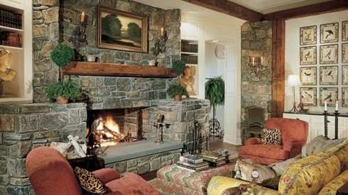 masonry fireplace