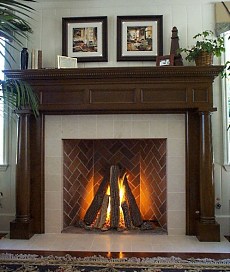 masonry fireplace