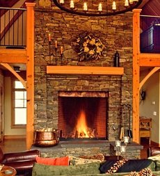 masonry fireplace