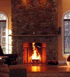 masonry fireplace