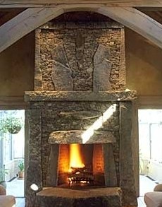 masonry fireplace