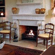 masonry fireplace