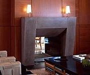 modern fireplace