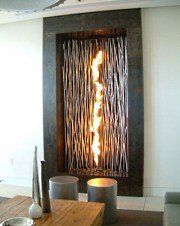 modern fireplace