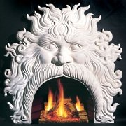 modern fireplace