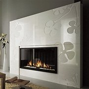 modern fireplace