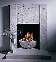 modern fireplace