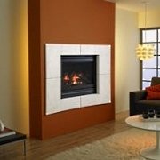 modern fireplace