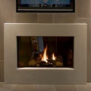 modern fireplace