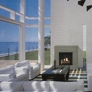 modern fireplace