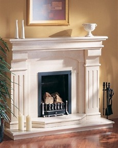 natural stone fireplace design