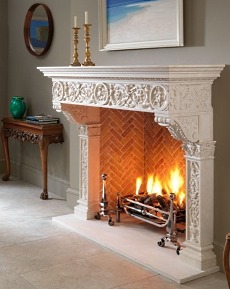 natural stone fireplace design