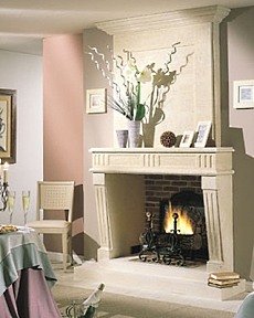 natural stone fireplace design